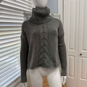 Express Charcoal Cowl Neck Sweater
